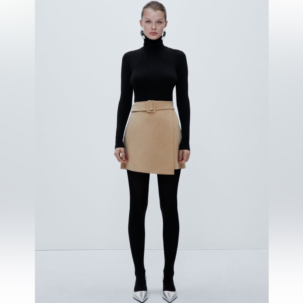 Zara belted mini skirt